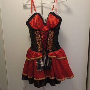 Women's red riding hood dress M-L